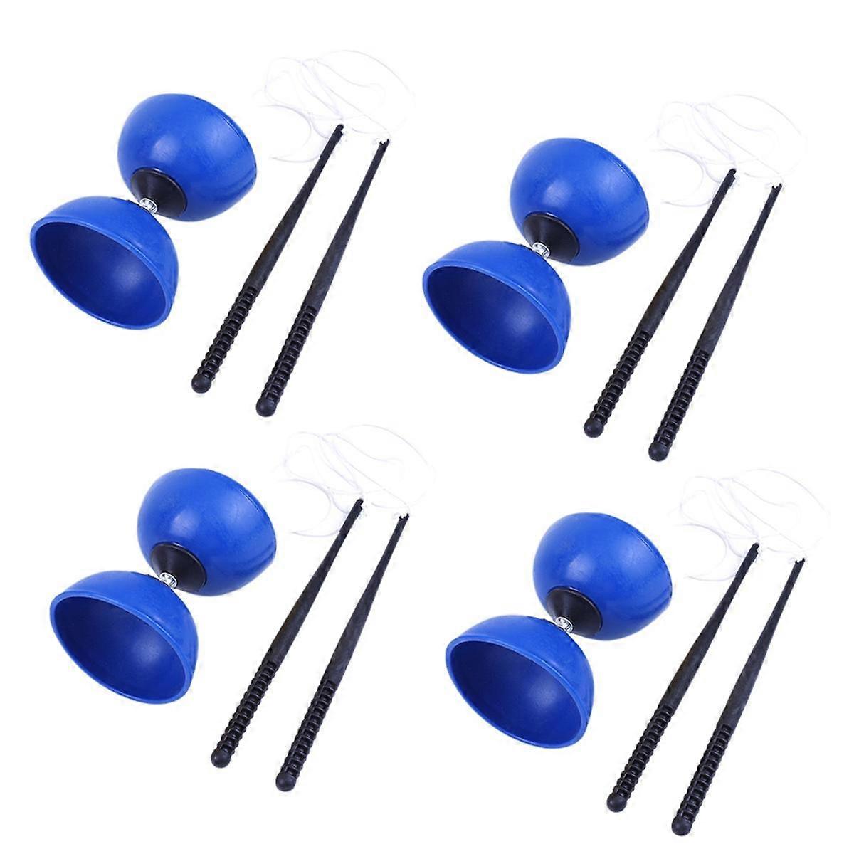 Sensory Training Equipment, Double-Headed Diabolo, Entertainment Products for Children, Students and the Elderly Blue