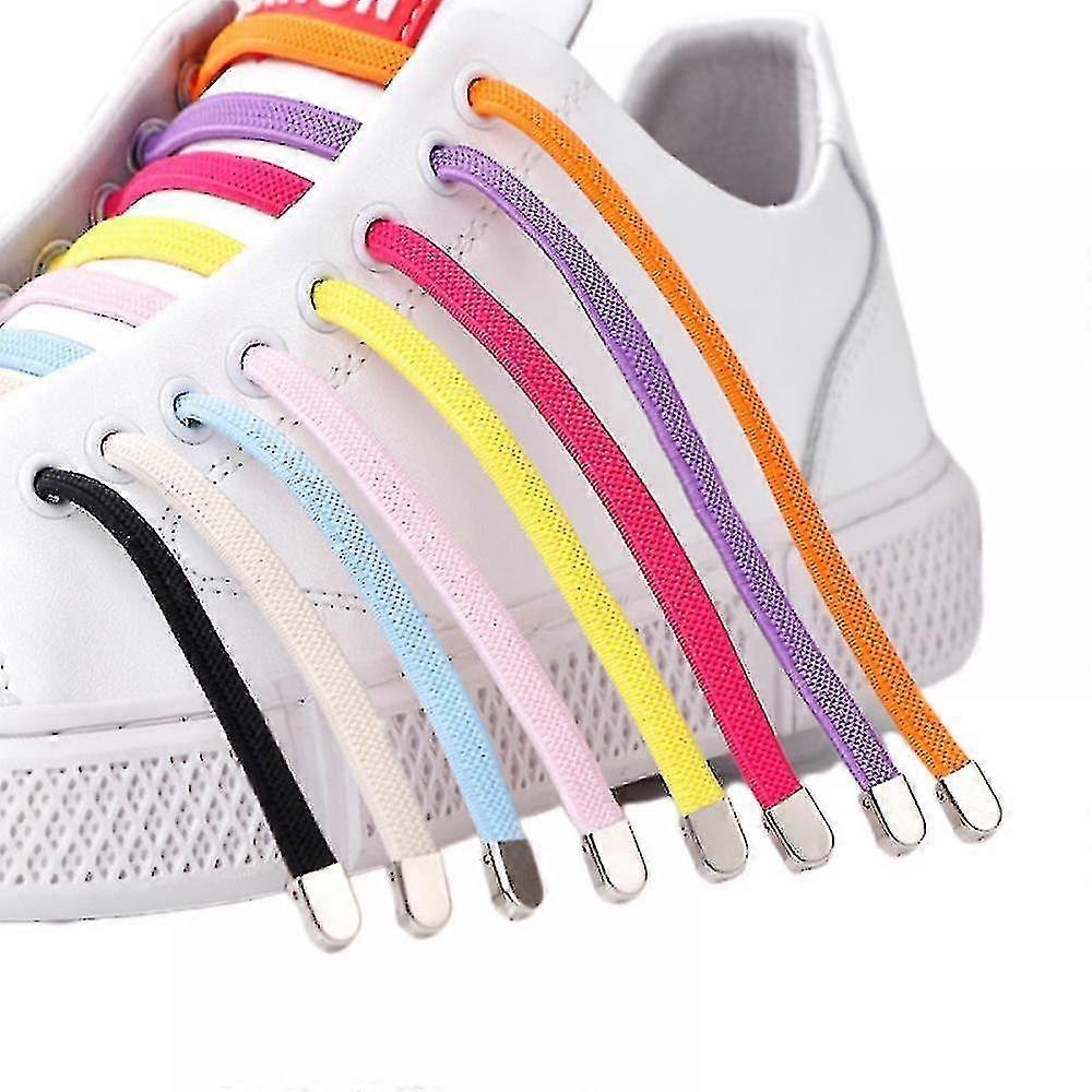 8 Pairs Shoe Laces With Elastic Laceselastic Shoelaces For Adults And Kids_x