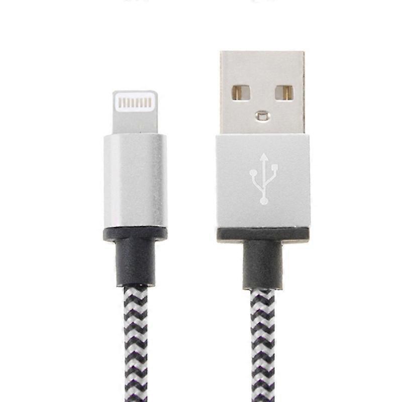 2m Woven Style 8 Pin to USB Sync Data / Charging Cable