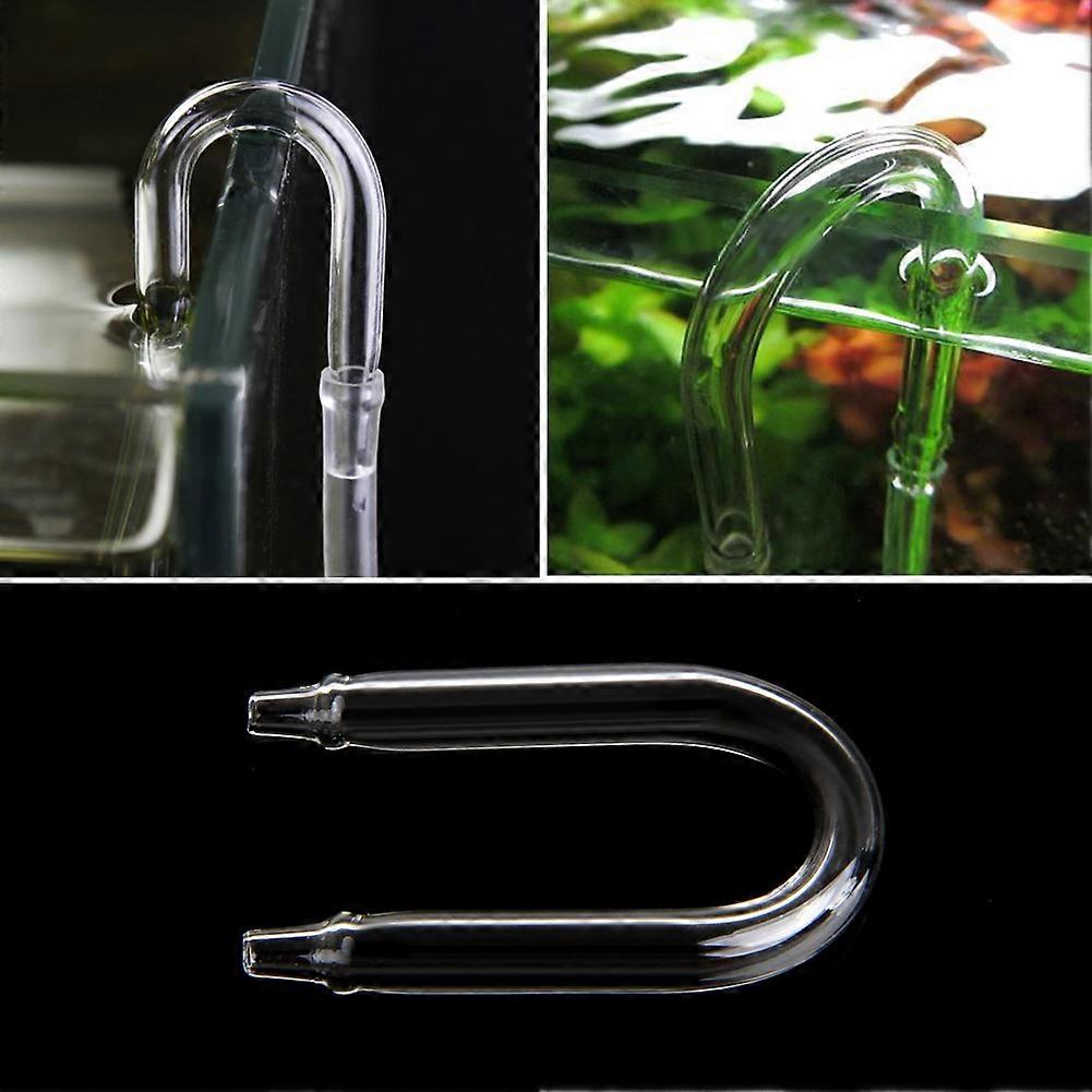 Aquarium Accessories Transparent Glass Tube U Shape Pipe Oxygen Diffuser Kit