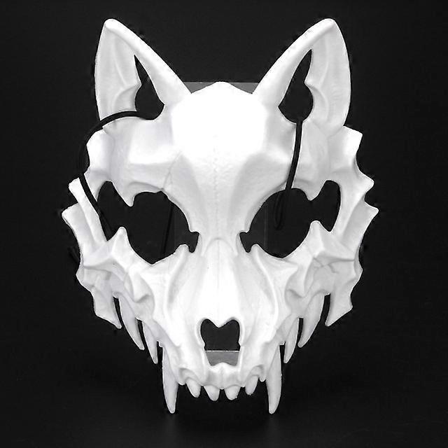 Unisex Japanese Anime Dragon God Skeleton Half Face Mask Cosplay Animal Skeleton Mask Unisex Halloween Carnival Party Props