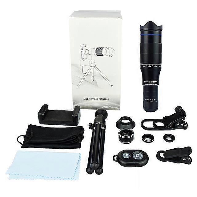 HD 40X Zoom Telescope Telephoto Lens Monocular Phone Camera Lens Mini Metal Telescope Mobile Telephoto Lens For Camping Tourism