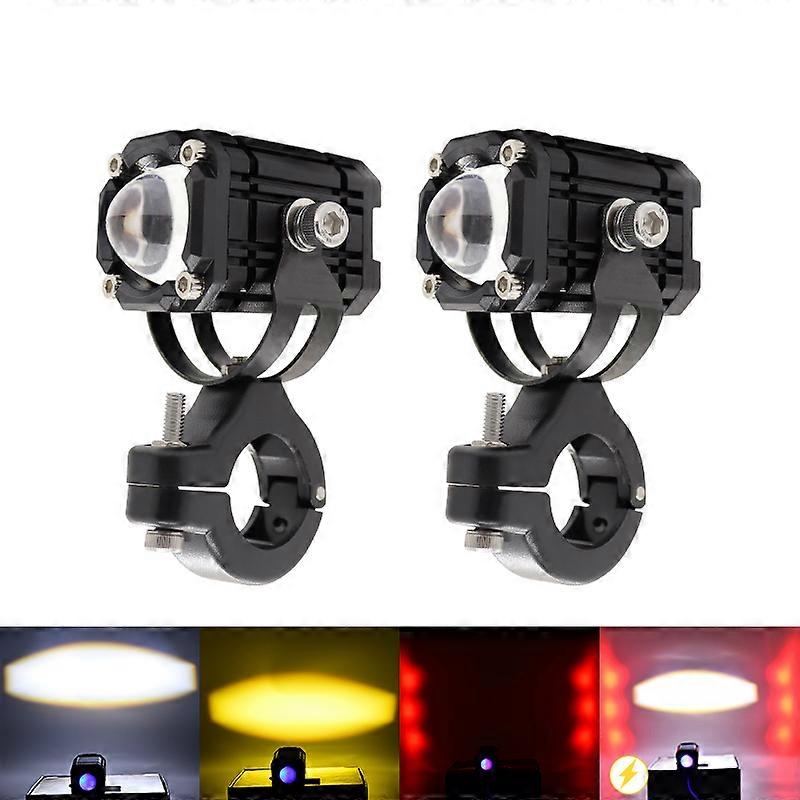 Motorcycle Light Mini Spotlights Projector Red 12V Barra Led Lamp Super Bright Led Moto Explorers for BWM 4x4 Accessories 1/2pcs
