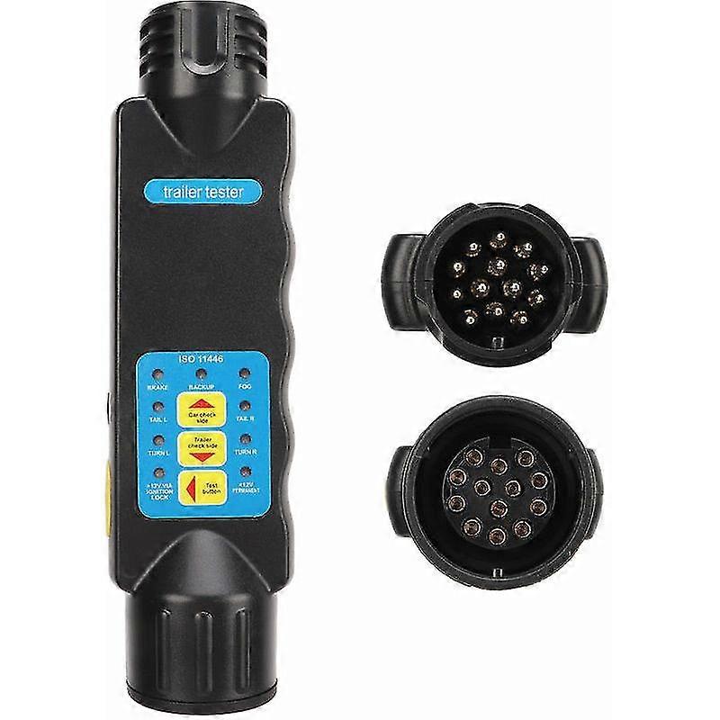 Tilhenger Tester 12V 13pin Tilhenger Bar Light Plug Socket Ledningstest Diagnostisk verktøy Motstandstest Feil