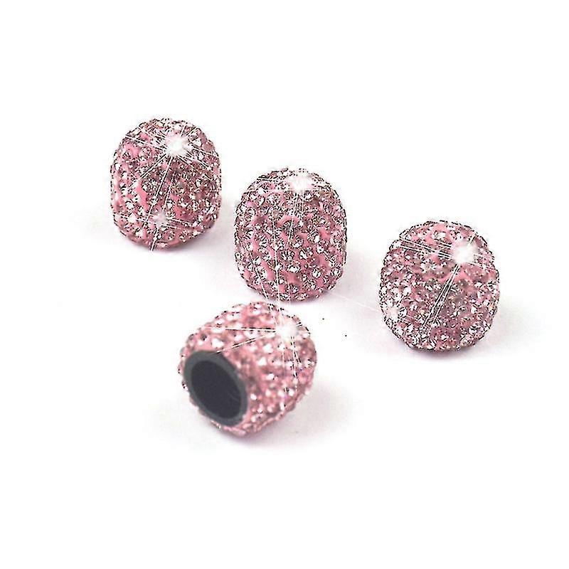 4x Handmade Crystal Rhinestone Stem Air Caps Cover Wheel Tire-valve Universal