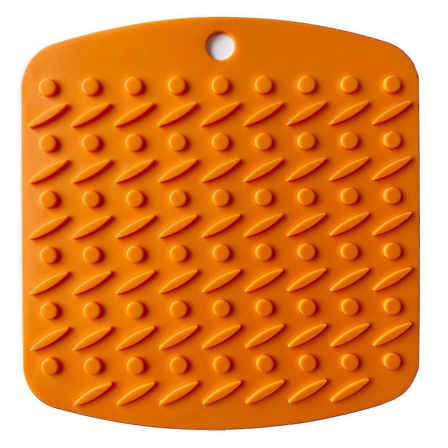 Silicone Trivet Multipurpose Silicone Pot Holder, Spoon Holder Table Mat Insulated Flexible And Durable Square 18*17cm