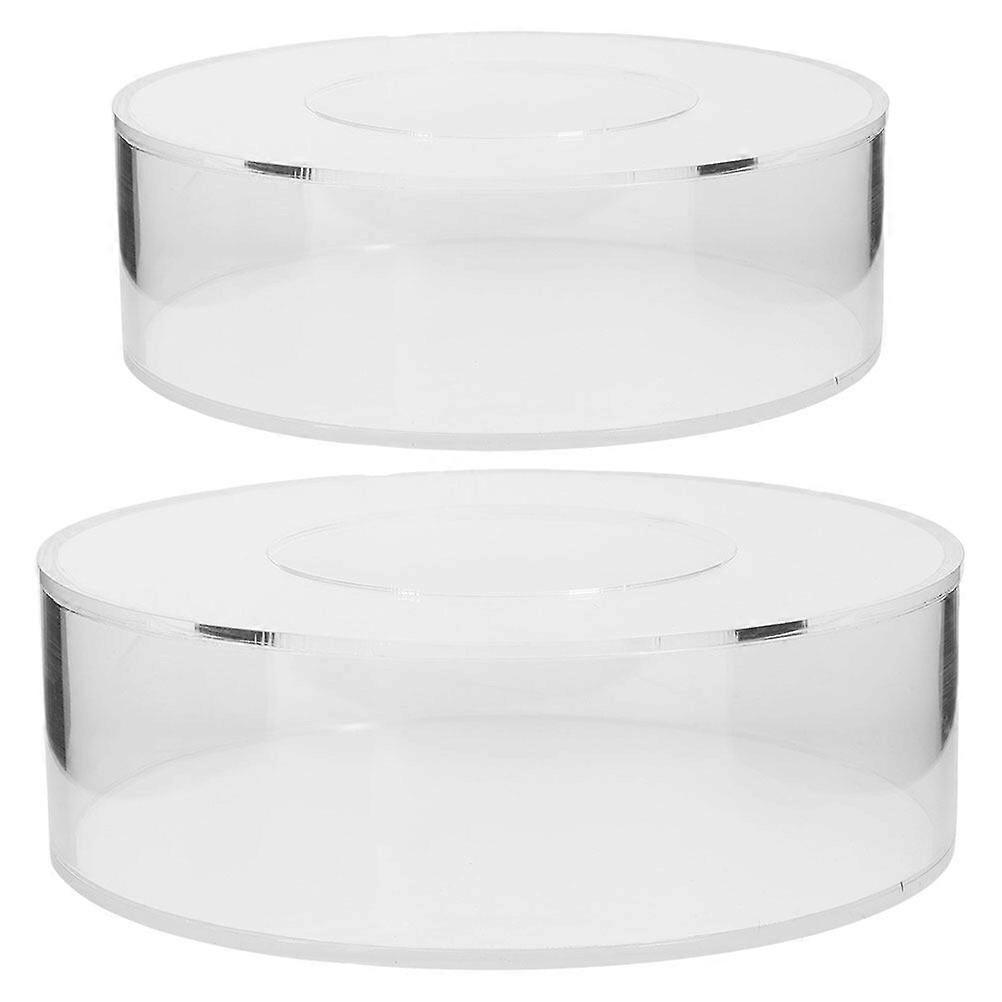 2Pcs Clear Acrylic Fillable Cake Stand Cake Riser Cake Round Display Riser Display Stand