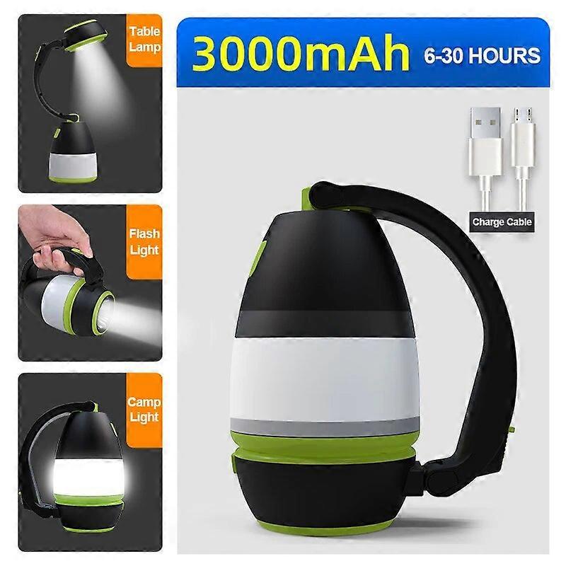 LED Multi-function Camping Light USB Charging Outdoor Outdoor Hiking Camping Light 3-in-1 Rechargeable Emergency Tent Light