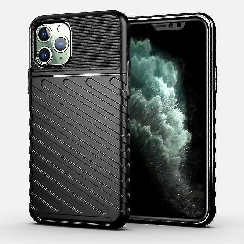 For Iphone 11 Pro Thunderbolt Shockproof Tpu Soft Case(black)