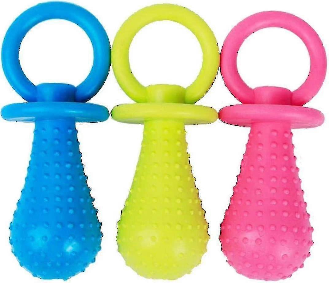 Pet Dog Chew Toys, Pacifier Shaped Pet Dog Teether Teeth Sound Interactive Chew Toys
