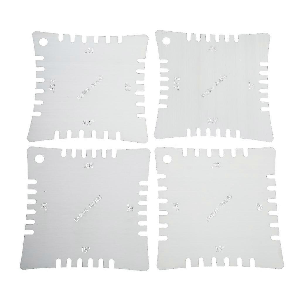 4pcs Guitar Notched Radius Gauges Fingerboard Measuring Tools FOR Luthier