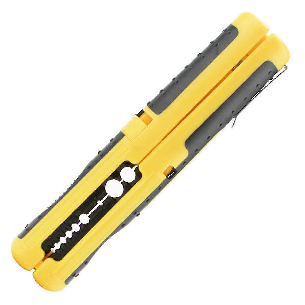 1PCS Wire Stripper Multi-Function Portable Pen Stripper, Network Cable, Wire, Coaxial Cable, Wire Cutter,10-20AWG,Yellow