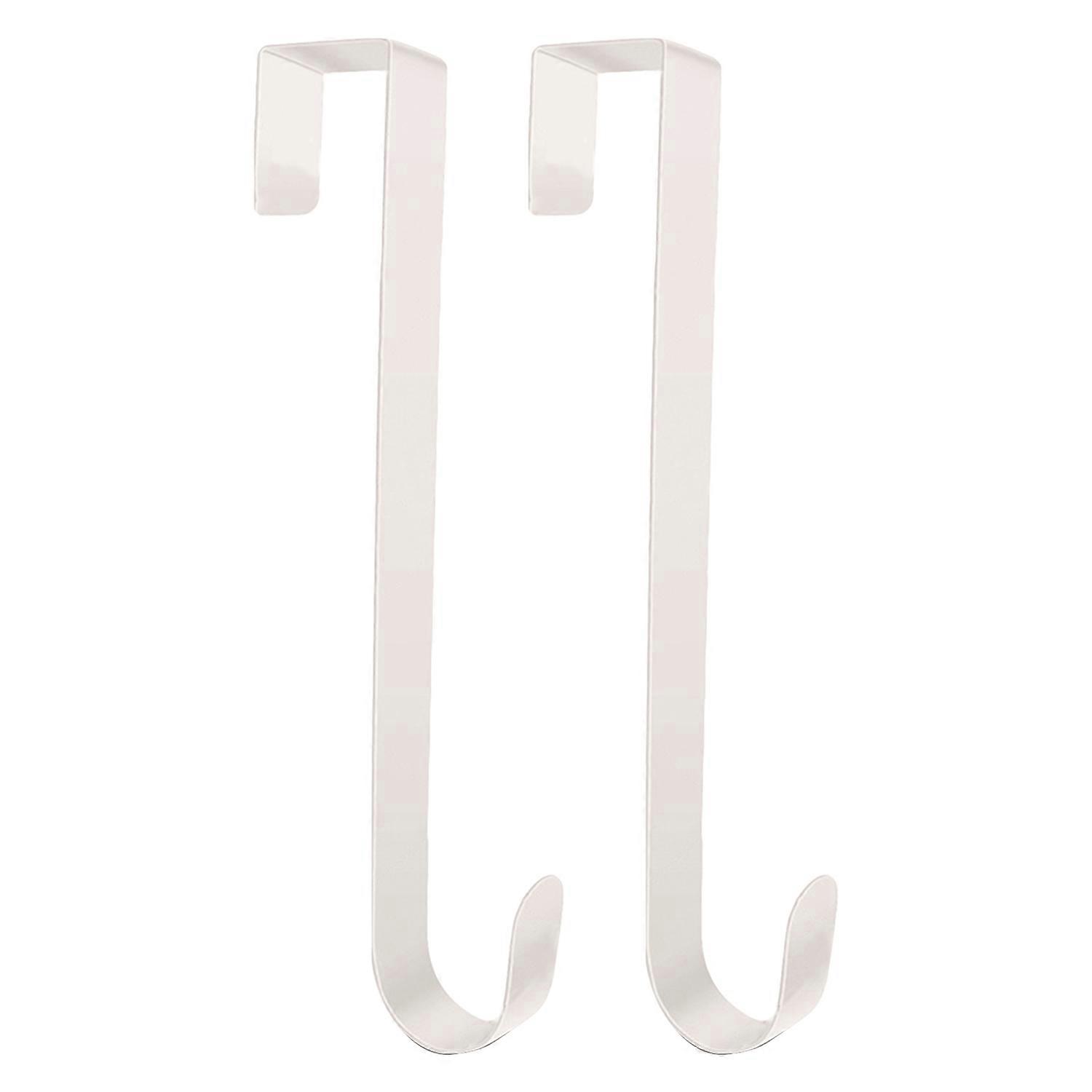 2Pcs Wreath Hangers Metal Door Wreath Hooks Rustproof Corrosion Resistant Not Easily Deformed Front