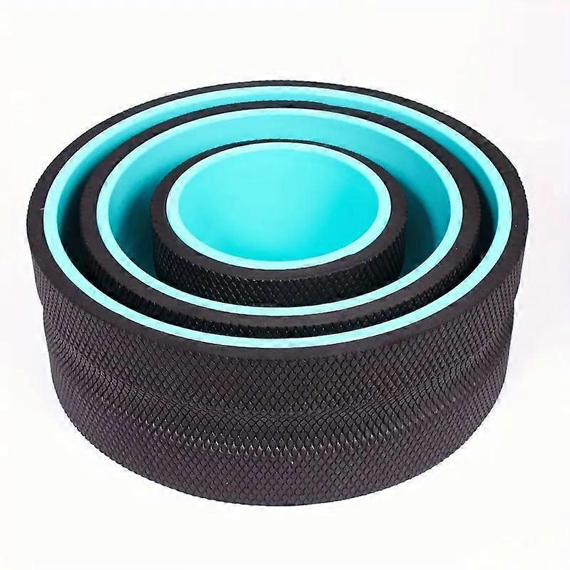Nnetm 3pcs Premium Tpe Yoga Stretching Wheel Set(black)