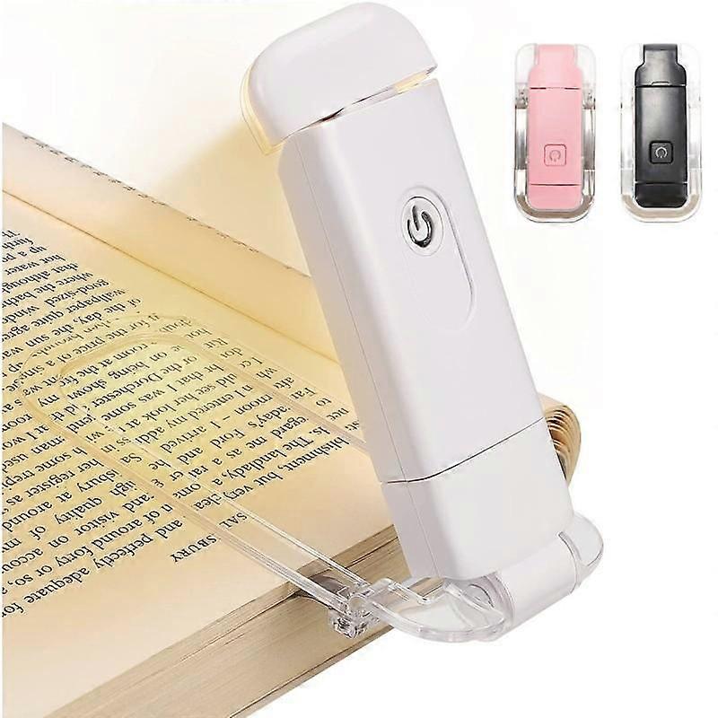 World Book Day LED Rechargeable Book Reading Light Warm White Brightness Adjustable Eye Protection Clip Portable Bookmark Read