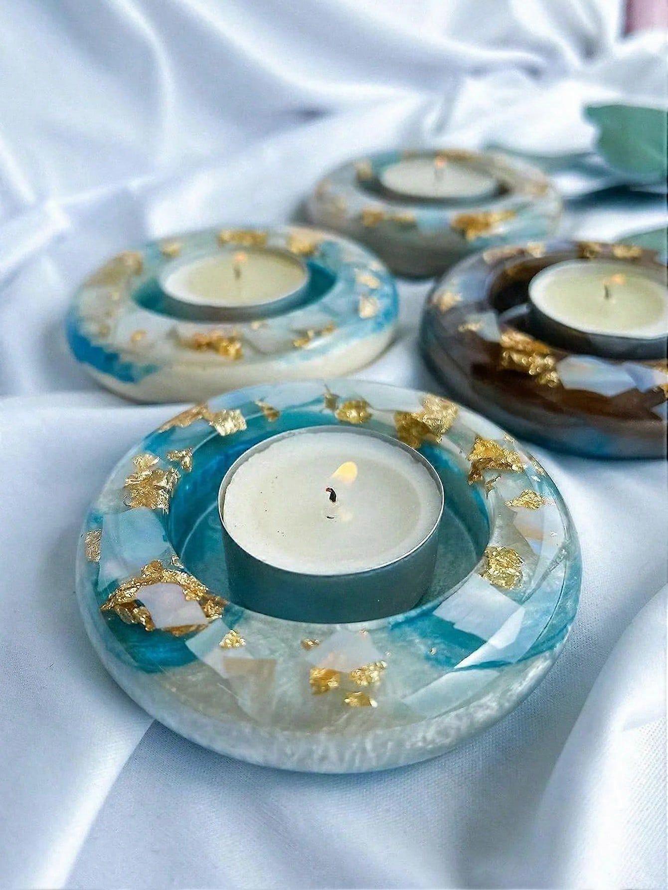 1pc עובש סיליקון נר סגלגל לאחסון נרות שרף אפוקסי DIY או יציקת נרות ארומתרפית עובש מלאכה בעבודת יד