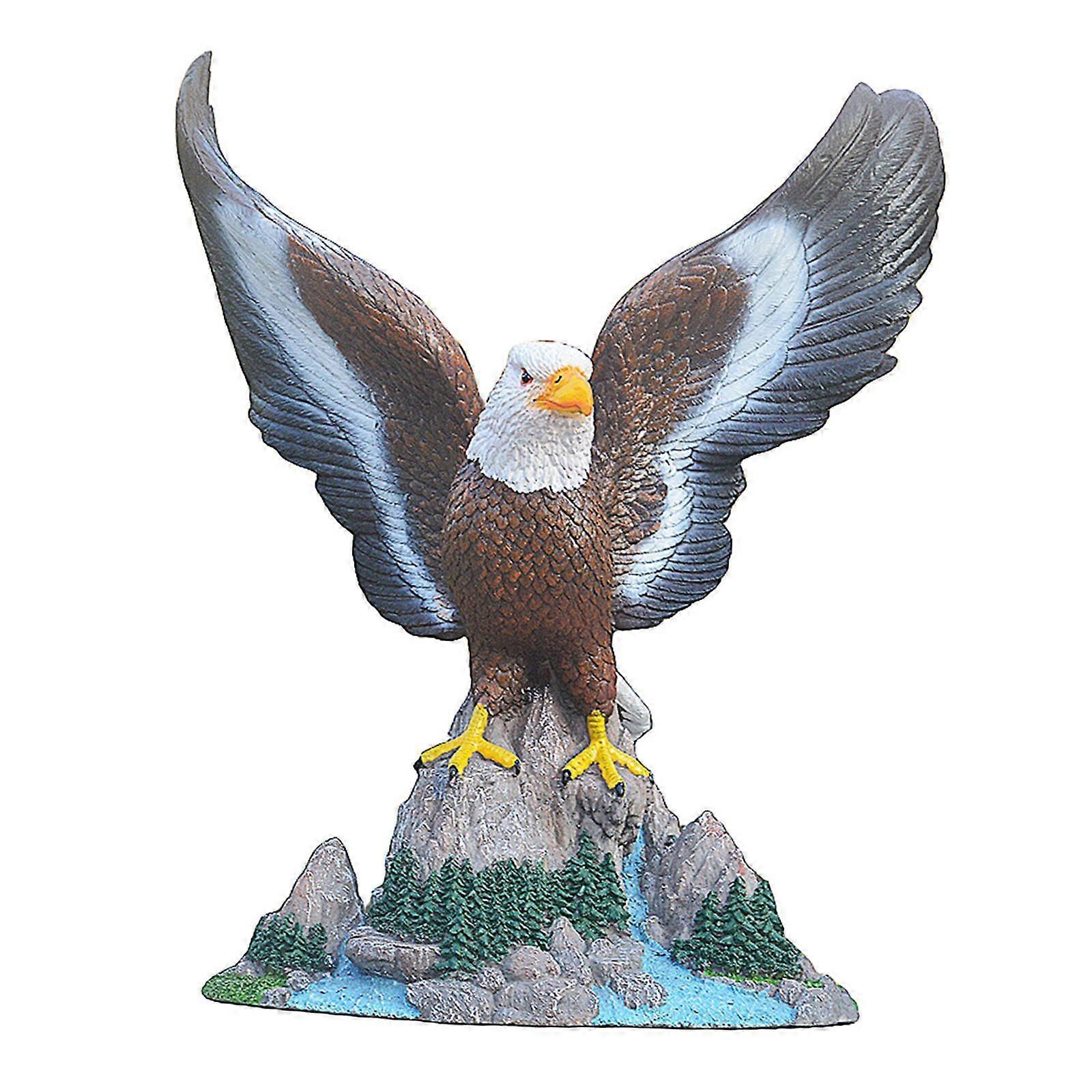 Statue d’aigle artisanat simulation statue en résine pour étagère intérieure salon