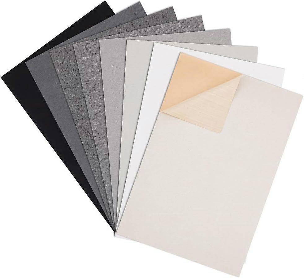8 Style Faux Suede Self-Adhesive Repair Patch 11.8x7.8inch Black Series Couch Patch Repair Fabric for Patch Car Seats Handbags Jacket Holes and Tears