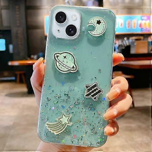 For iPhone 15 Cosmic Star Laser Sequin Epoxy TPU Phone Case