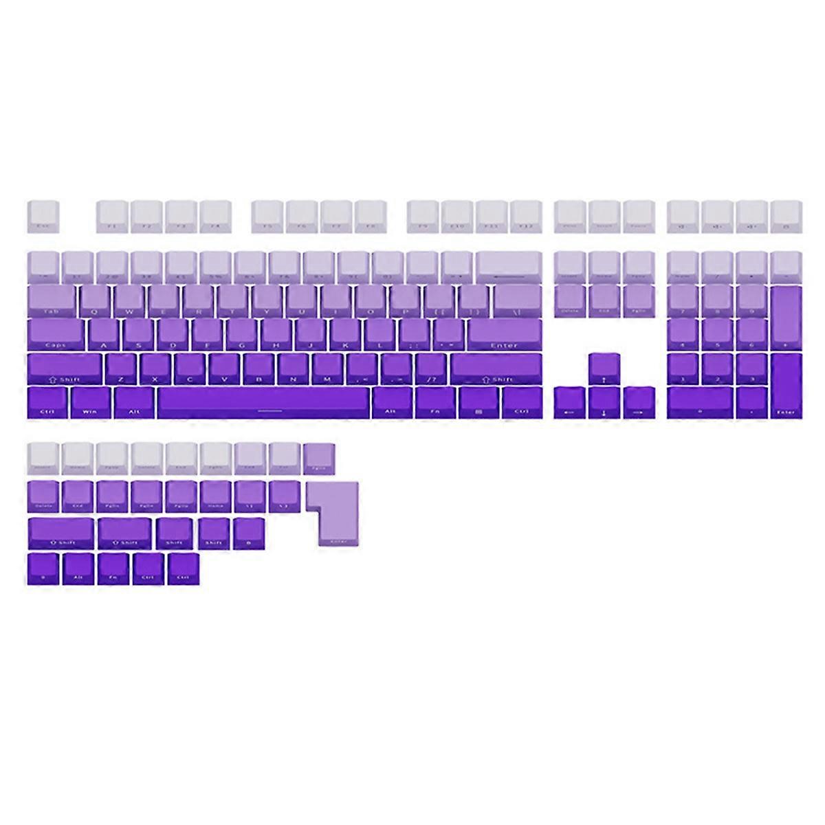 136 Keys -Profile PBT Keycaps Gradient Translucent Side Engraved Key Caps for Gaming Mechanical Key