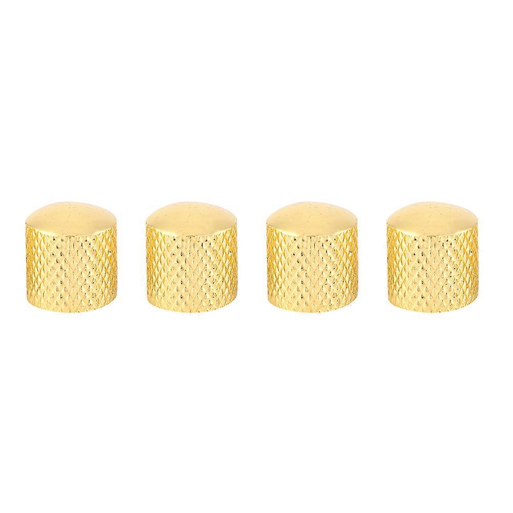 4 Pcs Guitars Volume Tone Control Knobs Button Accessory for Electric Guitar Bass(Golden)