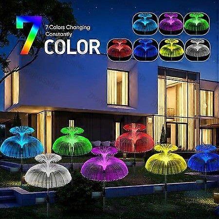 Doppelschichtige Solar-Quallenlichter – wasserdichte, umweltfreundliche Außendekoration mit automatischer Beleuchtung – 2er-Set in 7 leuchtenden Farben