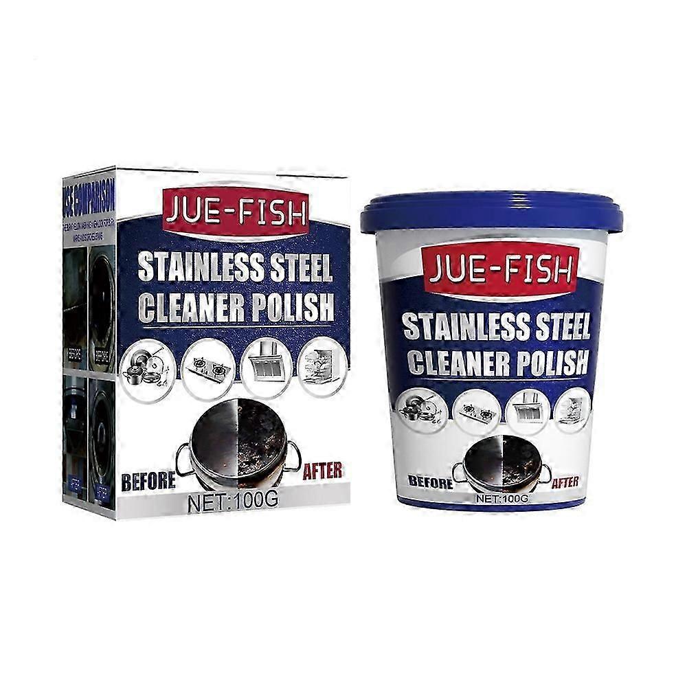منظف من الفولاذ المقاوم للصدأ تنظيف قوي معجون معجون تلميع معدني وعاء غسيل قاع مقياس قوي كريم منظف مطبخ نظيف جديد