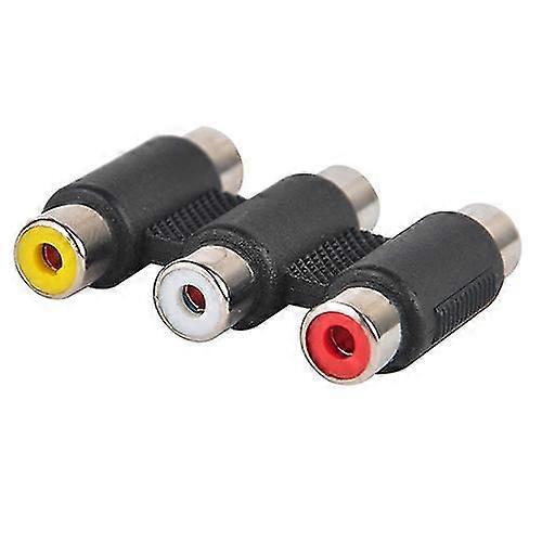 3 RCA AVオーディオビデオメス-メスカプラーアダプター延長ケーブルコンポーネント