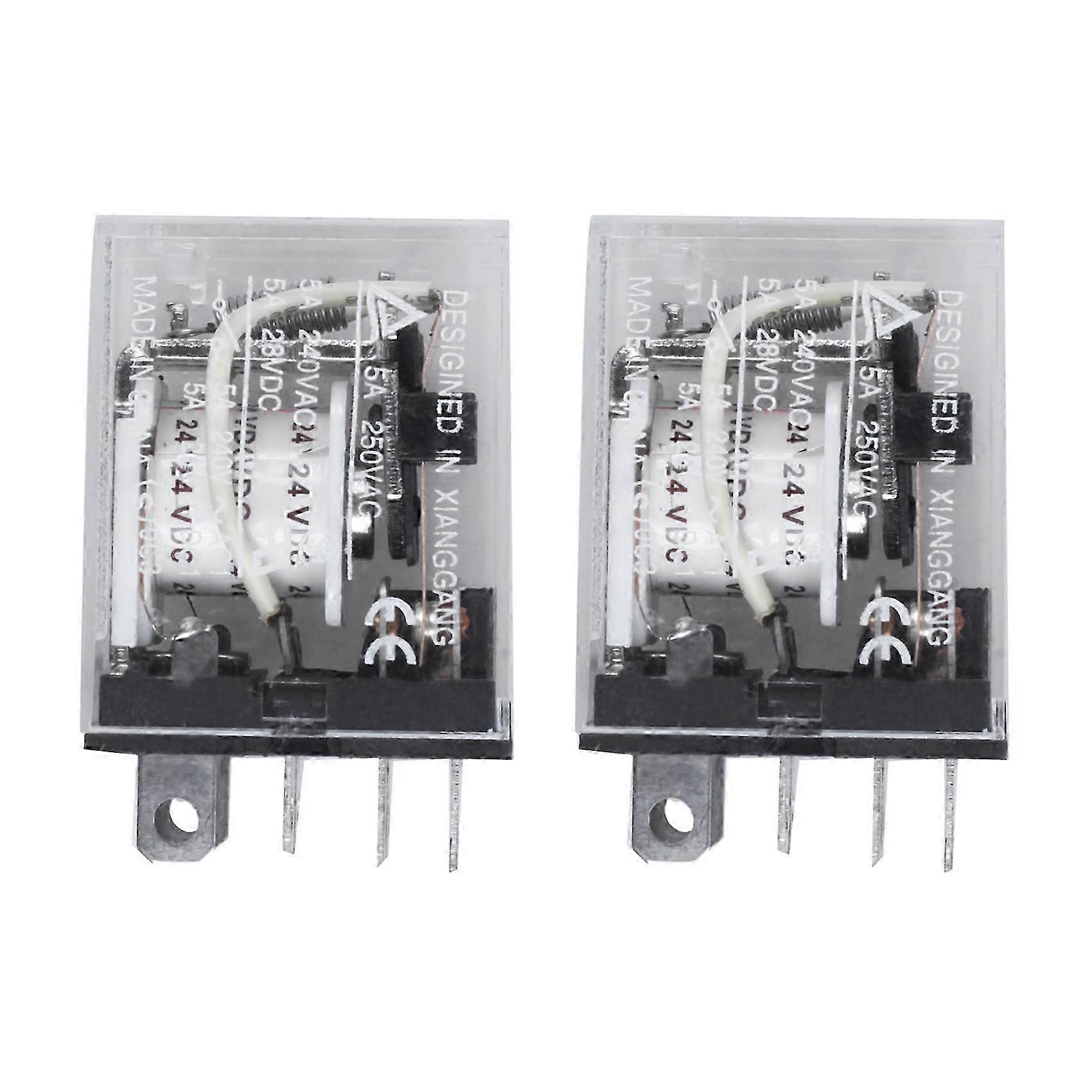 DC 12V Coil 10A 240VAC 28VDC DPDT Electromagnetic Relay JQX-13F2Z - 2X