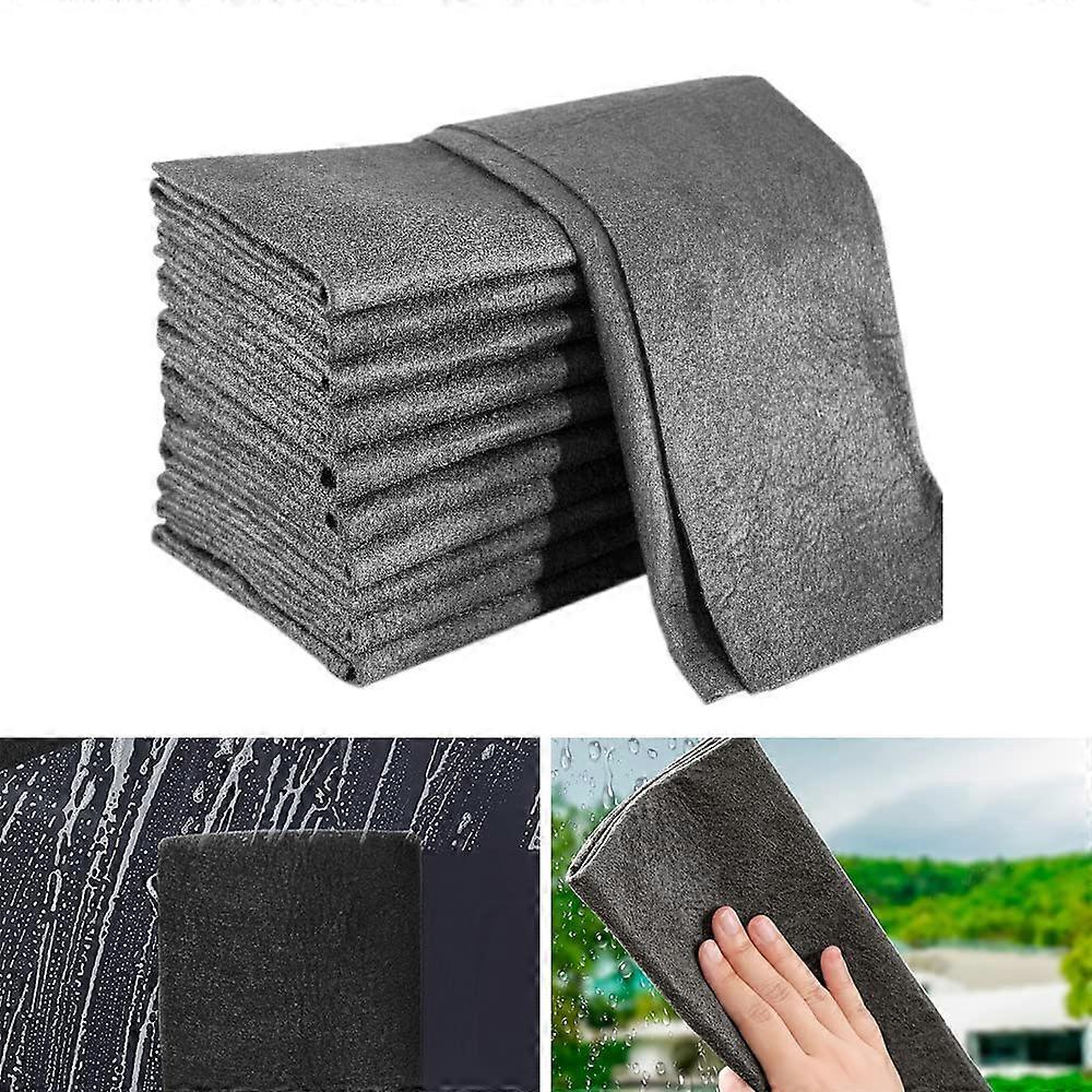 10 Thickened Microfiber Cleaning Cloths, Reusable Multi-Purpose Wipes for Home and Kitchen – 16x24 inches