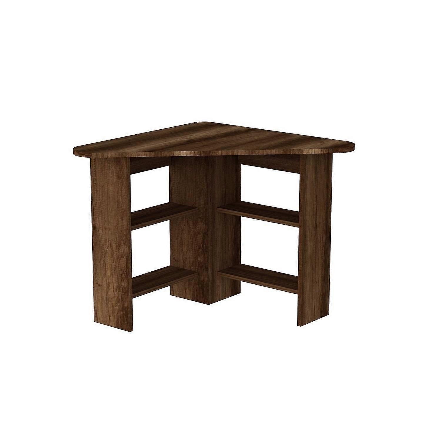 Corner Computer Desk - Light Walnut