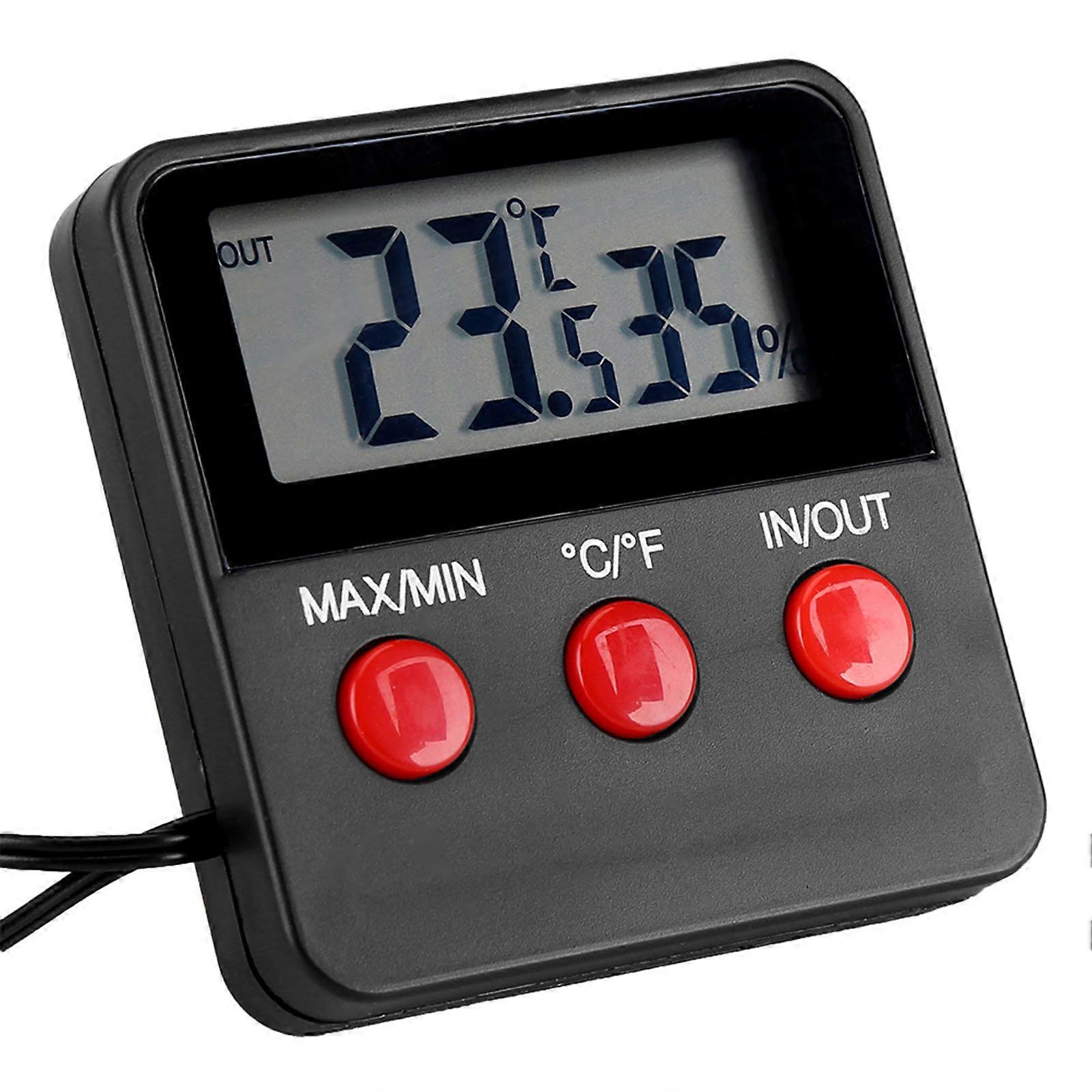 Digital LCD Thermometer Hygrometer Temp Humidity Monitor Meter for Egg Incubator Pet Keeping