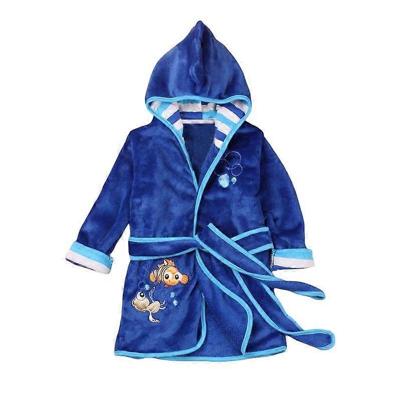 Fisk # Barn Sovkläder Vinter Flanell Mjuka varma flickor Pyjamas Set Barn Nattlinne Långärmad Huva Pyjamas Tecknad hemkläder