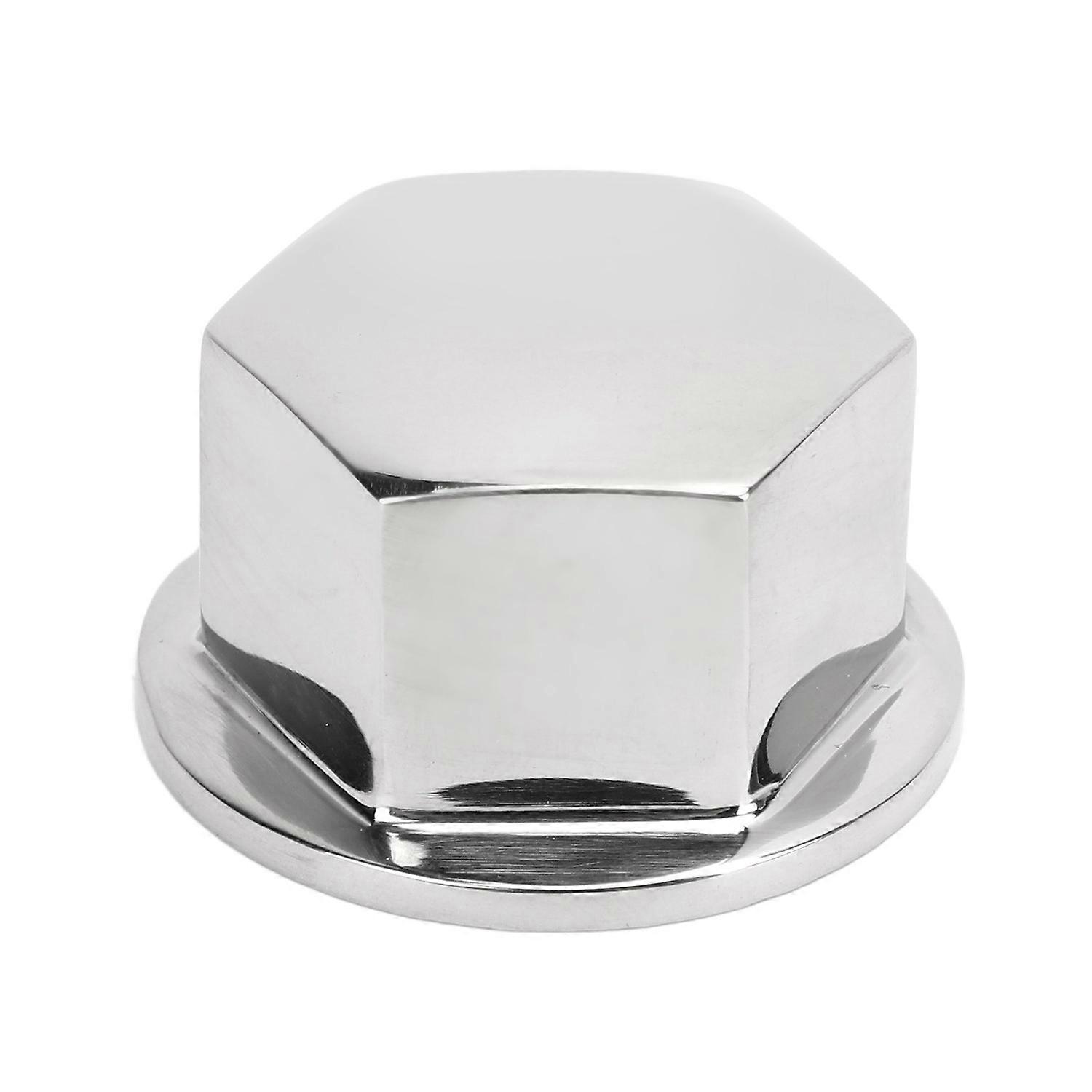 Steering Wheel Center Nut 15/8in‑18 High Gloss Mirror Polish 316 Stainless Steel for Verado Helms Sy