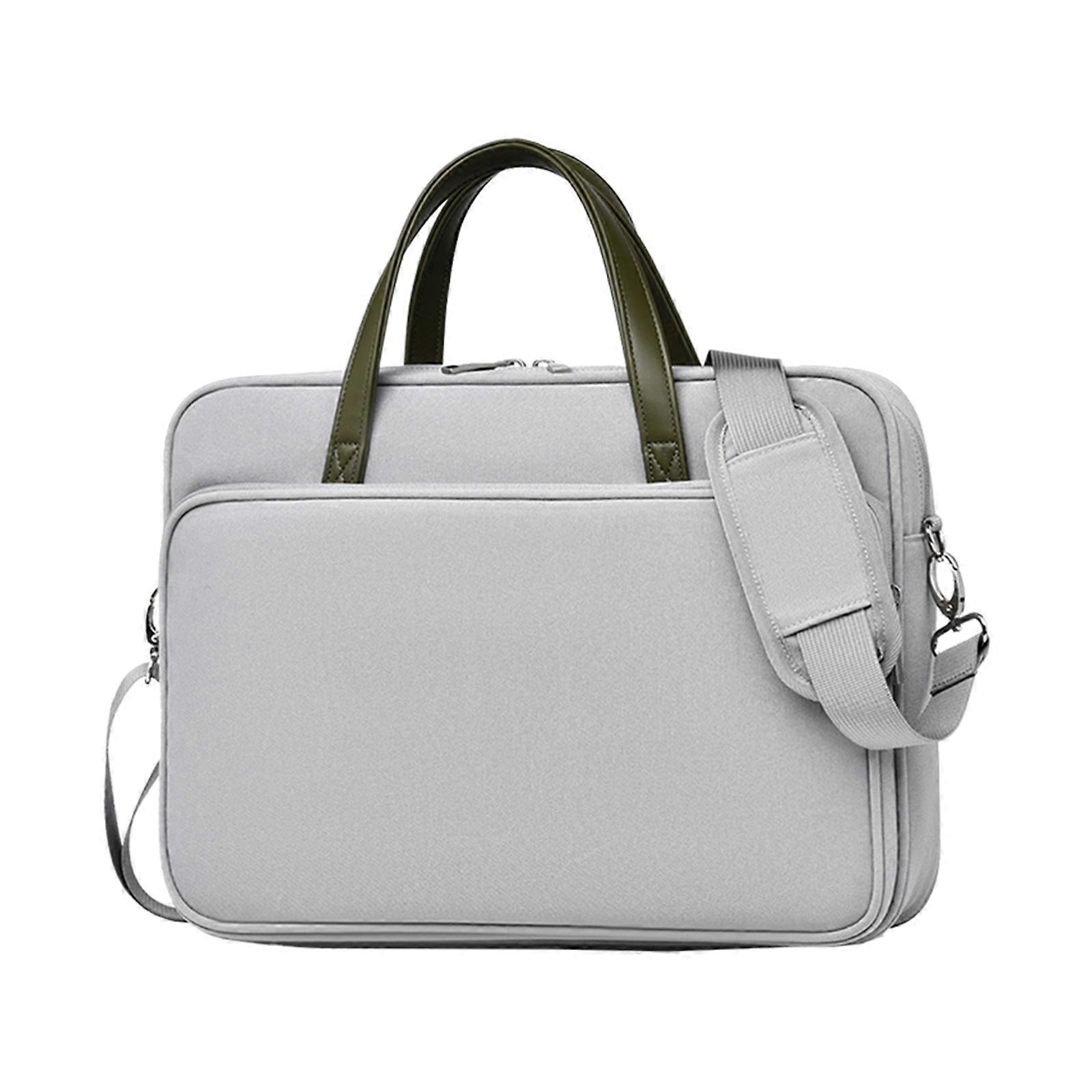Computer Case Sleeve For 16Inch Laptops With Shoulder Strap, Stylish &Secure Brief case For Daily Use Business Gray