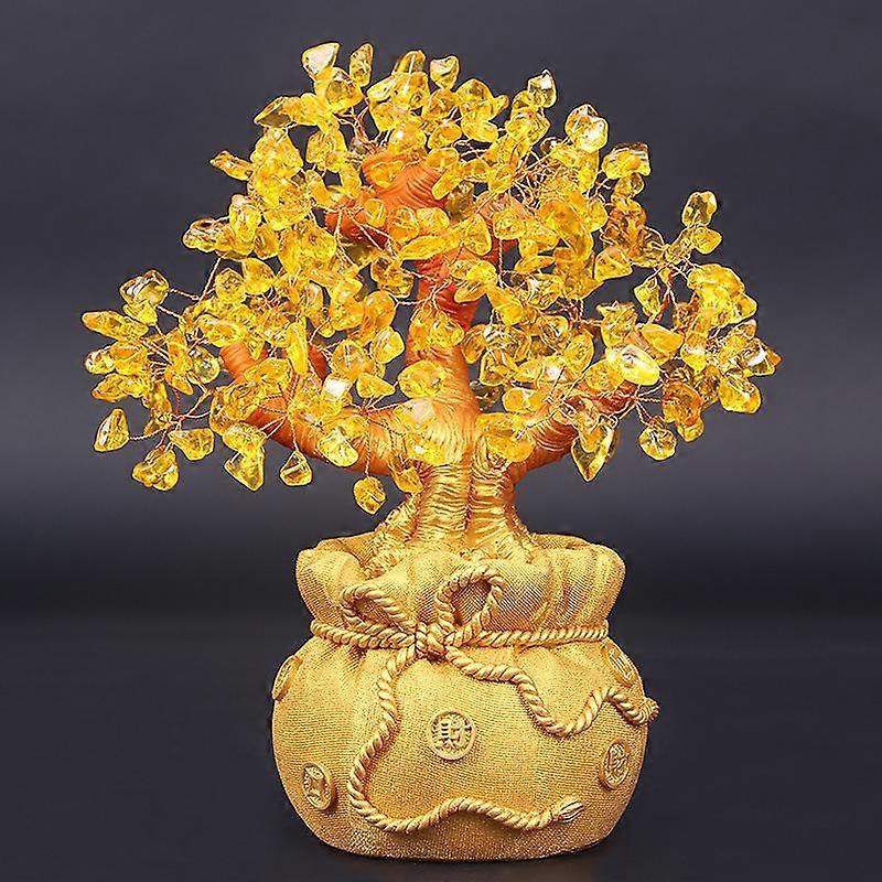 Természetes kristály Bonsai pénzfa Szerencsés fa Feng Shui Pénzfa Otthon Dekoráció