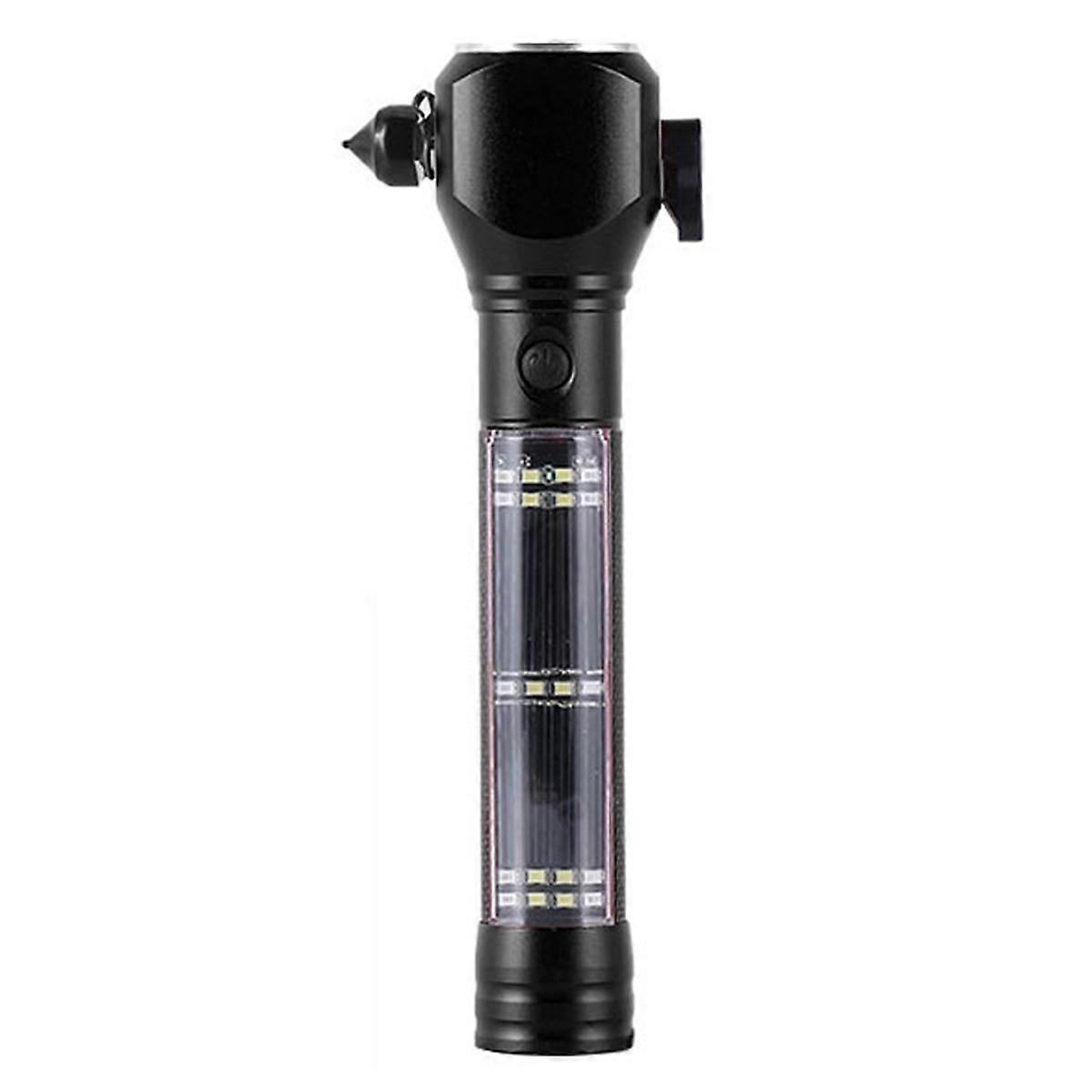 10 in 1 Rechargeable Solar 7 Modes LED Flashlight Emergency Flashlight Window Breaker