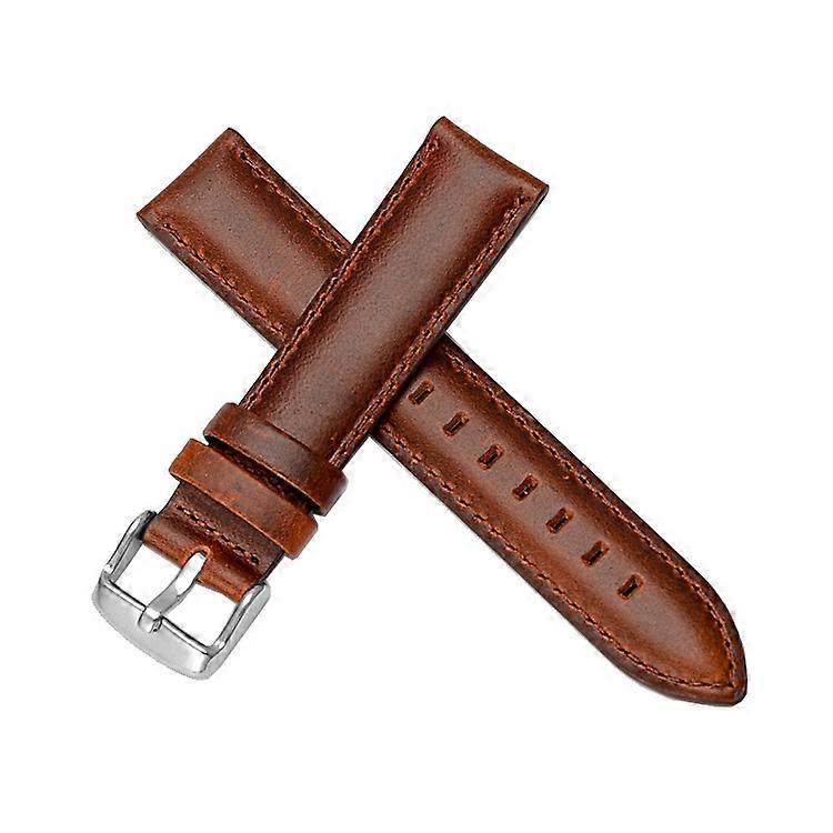 Classic watch strap made of brown leather