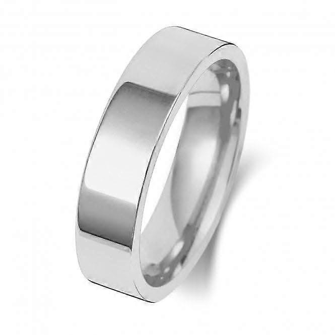 Wedding Band 9K Flat Court 5mm-1.45 Wedding Ring W125WM