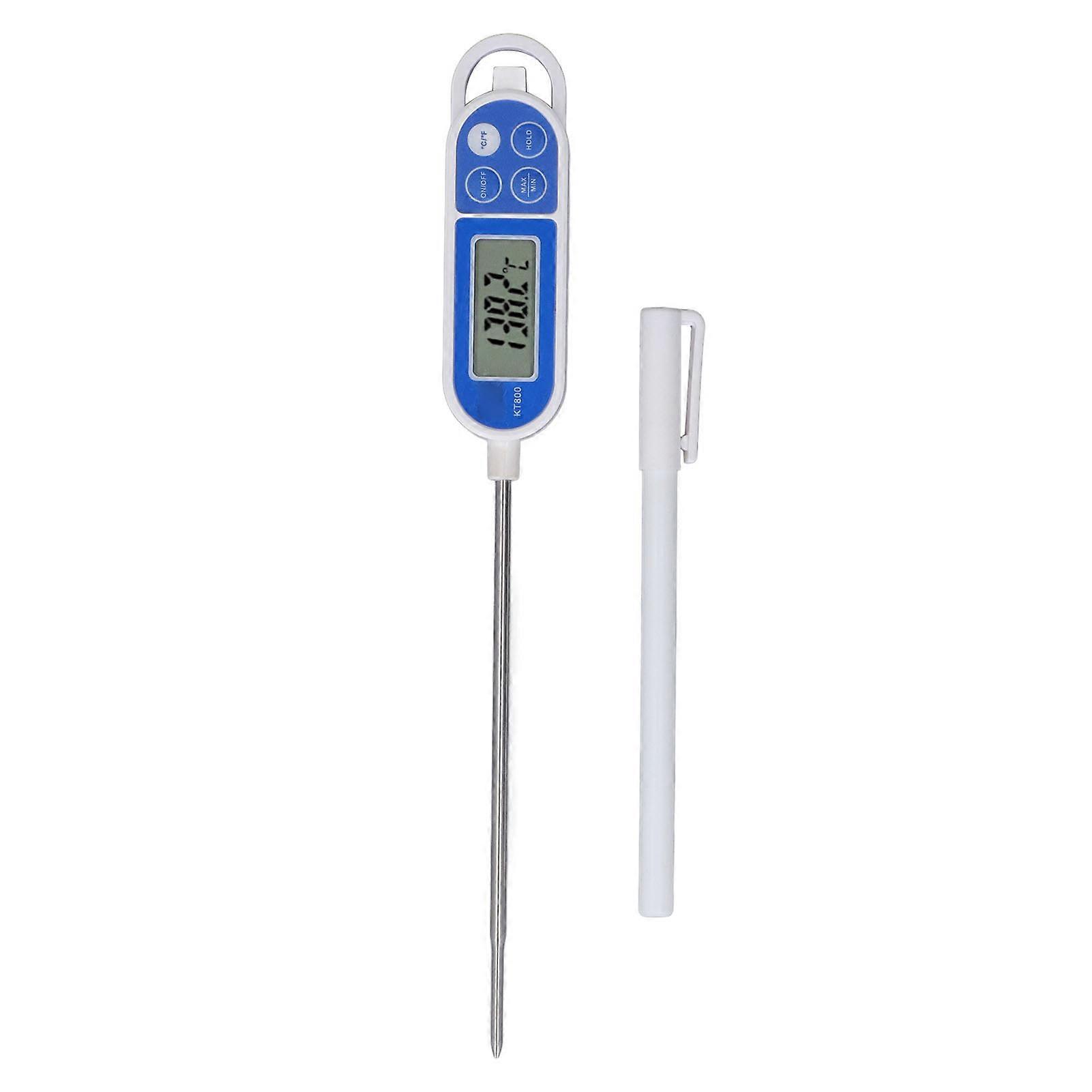 Digital Thermometer Long Probe Type Waterproof Backlit Quick Response Temperature Meter for Meat Food Cooking