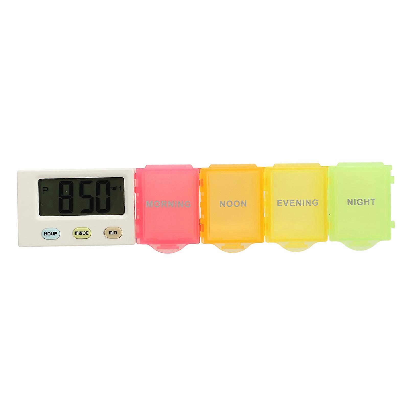 Ψηφιακή θήκη Box 4 Color Compartment με Υπενθύμιση Αποσπώμενος Διανομέας Φαρμάκων για Βιταμίνες Ιχθυέλαιο