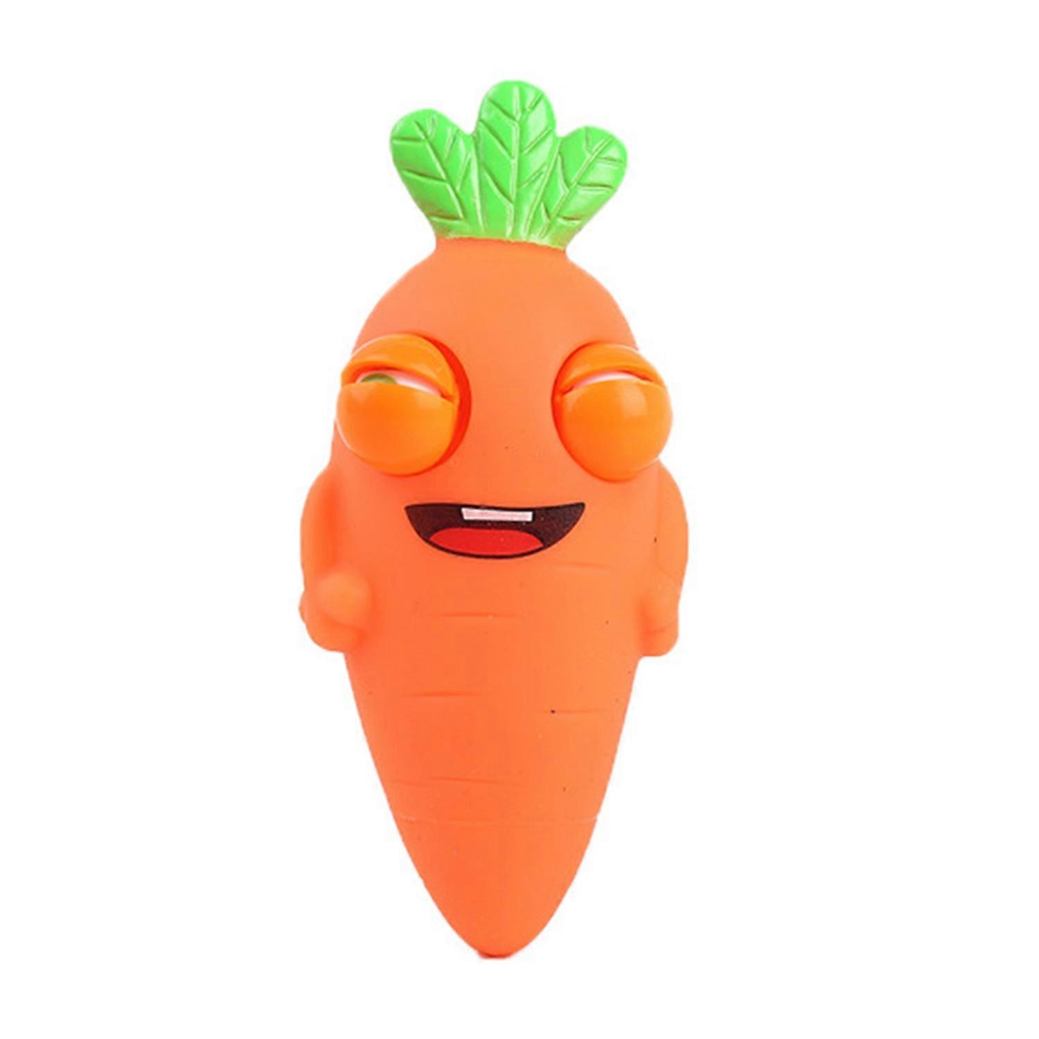 Popping Eye Carrot Squeeze Toy Anxiety Stress Relief Simulation Carrot Sensory Pinch Toy Kids Adults