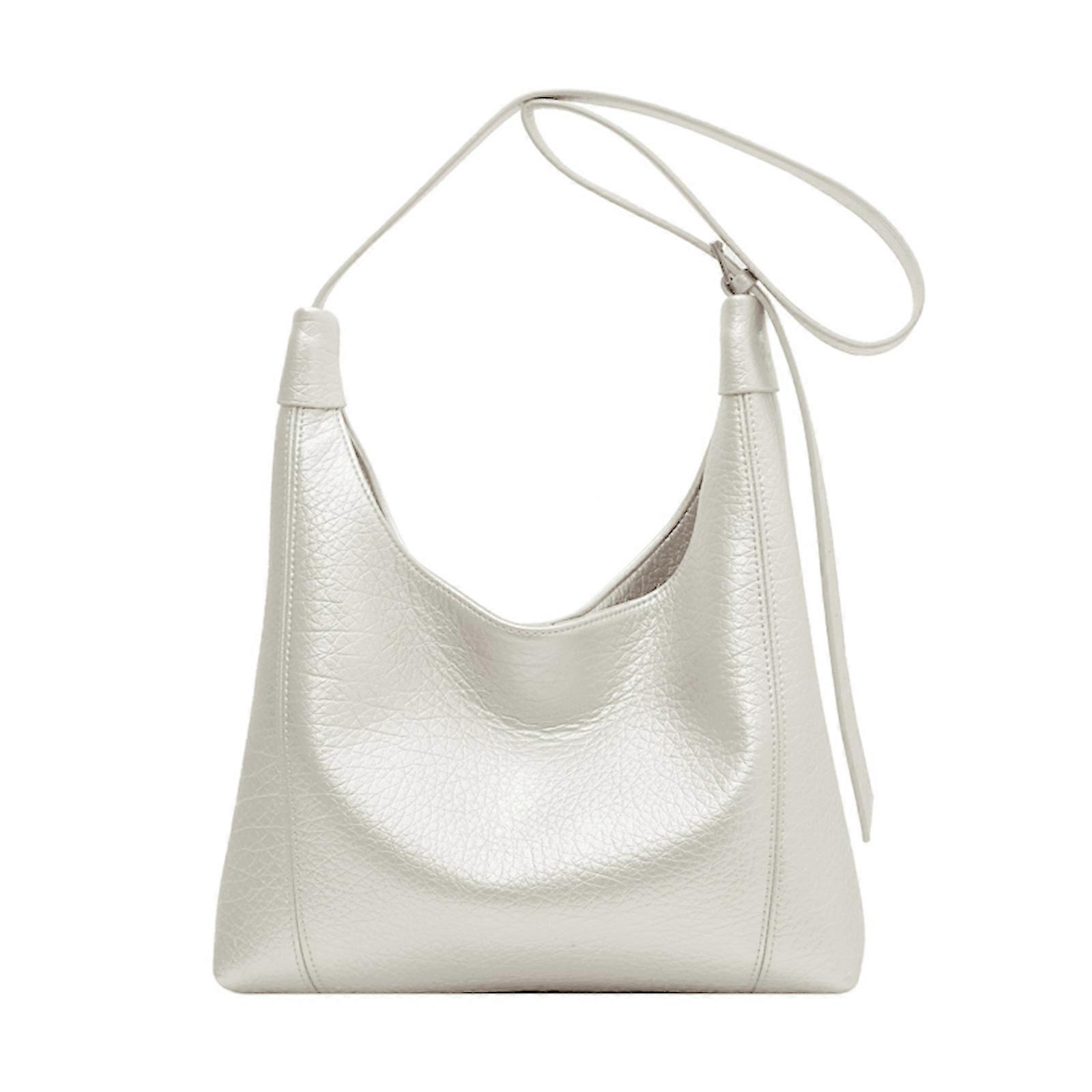 Underarm Bag Versatile Trendy Bag Solid Color Crossbody Shoulder Bags Carrying Bags Women Girl Armpit Bag Lady Purse  Beige