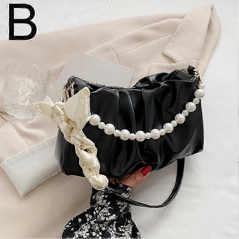 Women's Cloud Patterned Pearl Chain Single Shoulder Diagonal Cross Bag