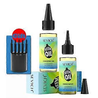 Aceite de neem ayurvédico para el crecimiento del cabello Aceite de hierbas para plantas Tratamiento anticaída Suero Producto para el cuidado del cabello Belleza Salud SEVICH