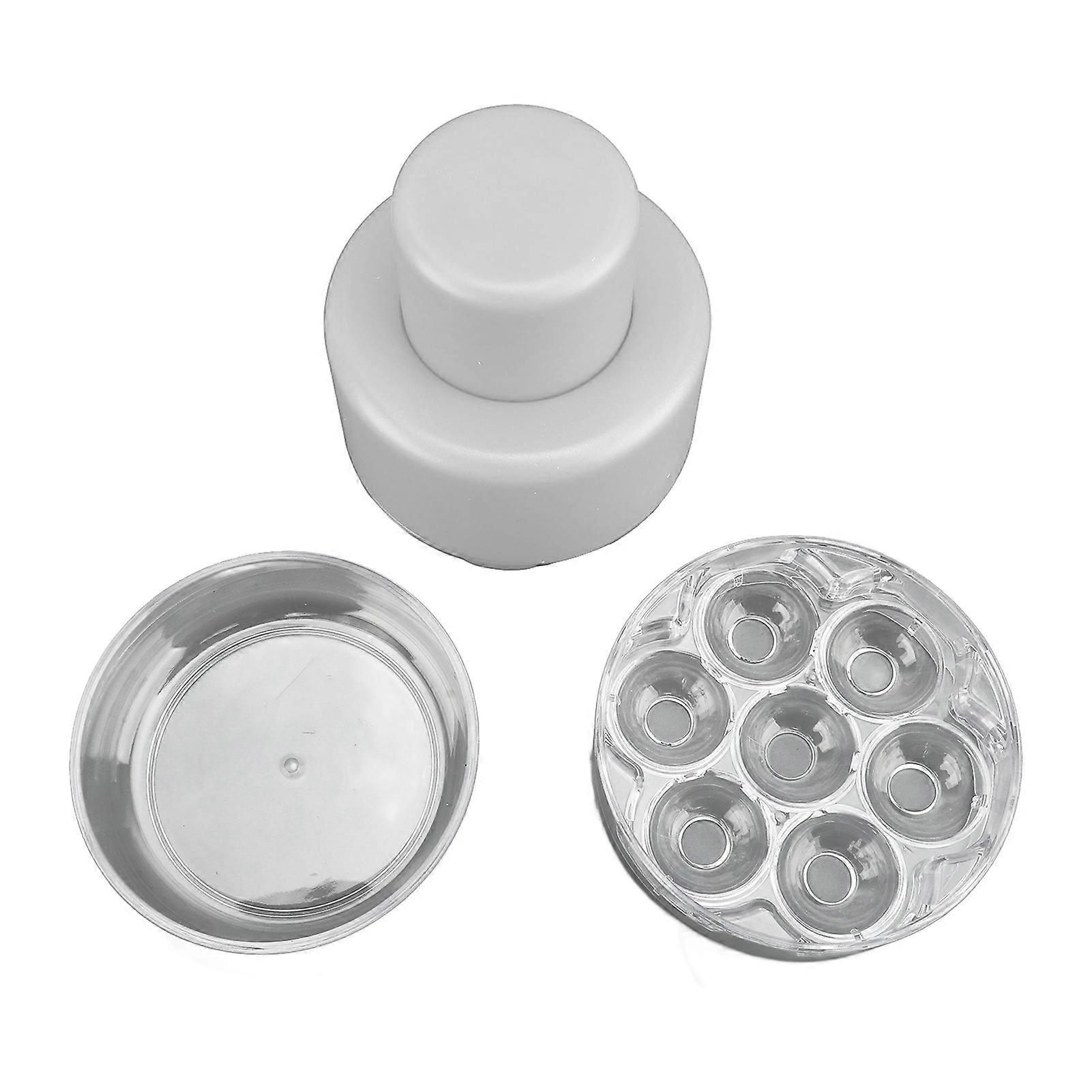 7 Hole Cherry Pitter Multi-Function Kitchen Tool Quick Release Push Pull Core Remover Durable White Plastic