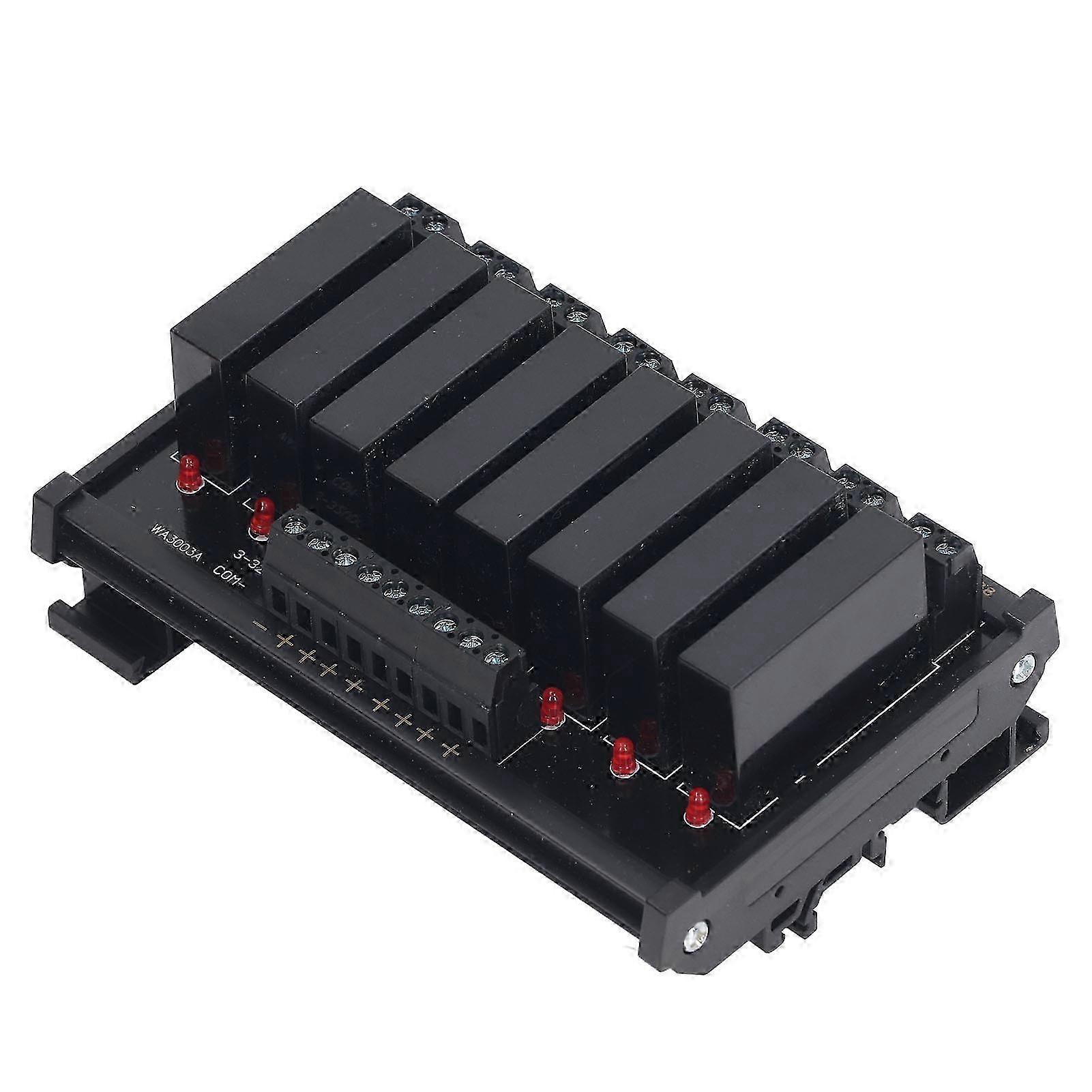 Solid State Relay Module DIN Rail Installation 8 Channel Solid State Relay 3‑32VDC Input 5‑8A 24‑480VAC Load 