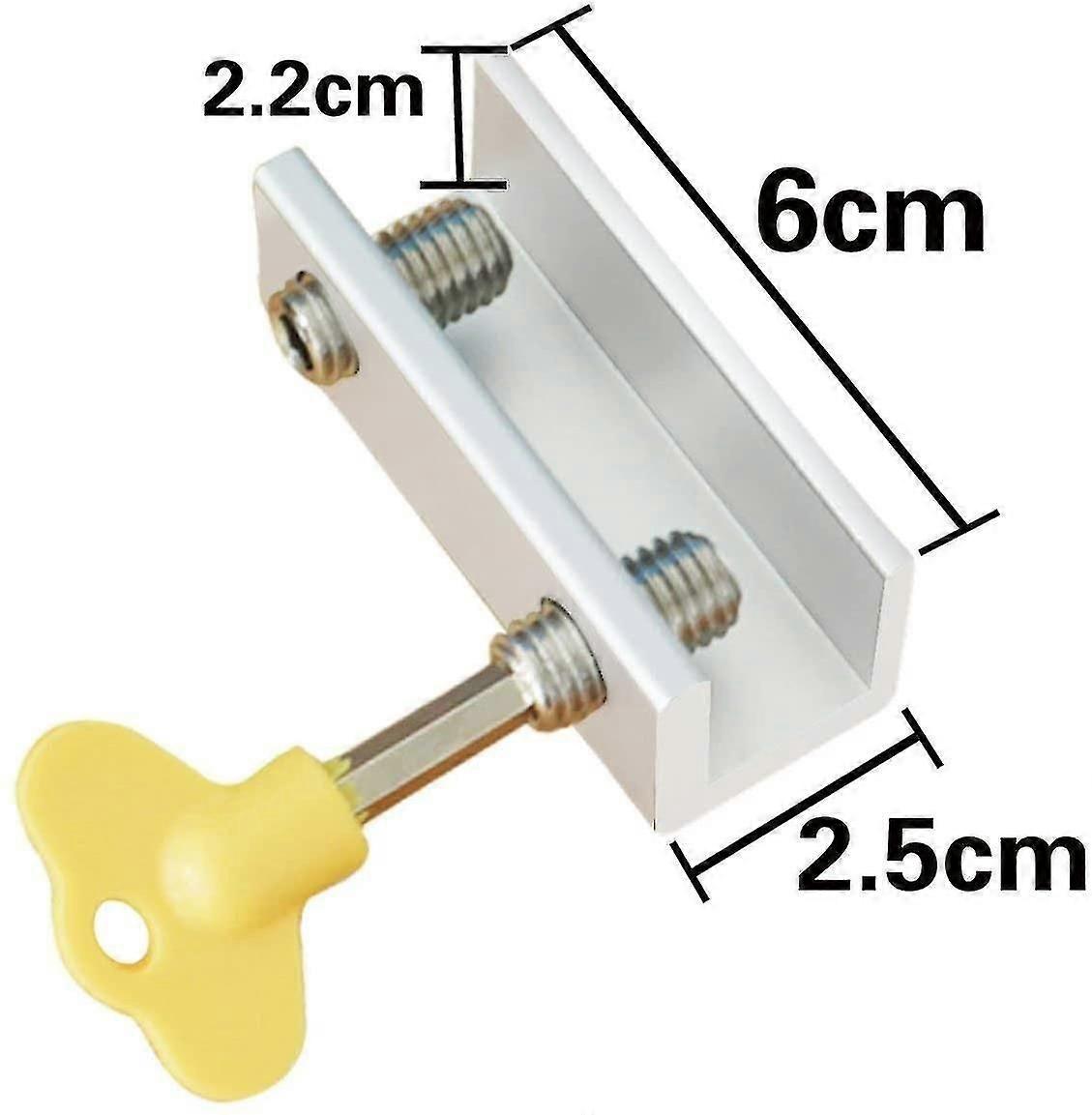 Window Locks, 4 Pack Aluminum Sliding Window Locks, Adjustable Frame Security