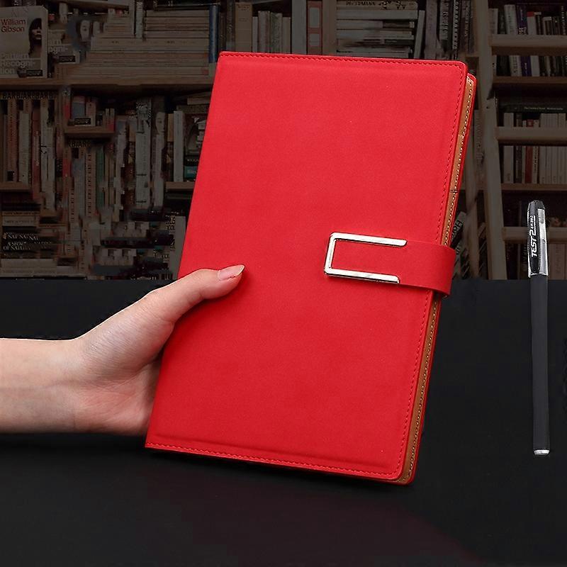 Notebook Business Retro Simple Notebook Office Notepad Red A5 Sheepskin Buckle