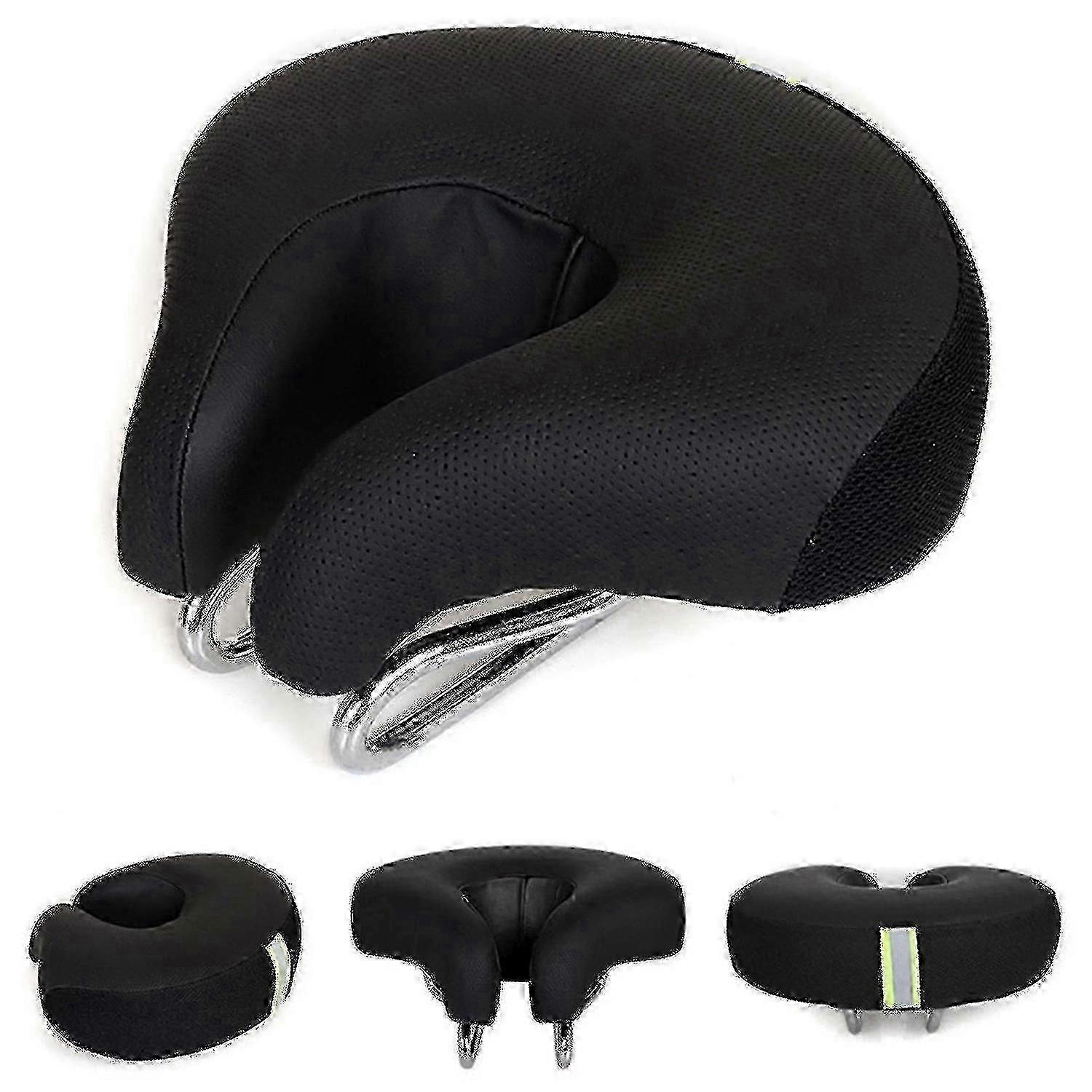 Bicycle Saddle No Nose Bicycle Saddle Mountain Bike Thickened Super Soft Cushio